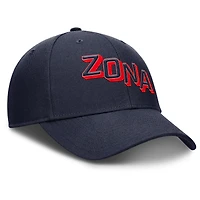 Casquette ajustable Nike bleu marine Arizona Wildcats Slanted Primetime Rise Performance pour homme