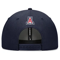 Casquette ajustable Nike bleu marine Arizona Wildcats Slanted Primetime Rise Performance pour homme
