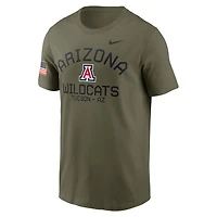 T-shirt de performance Nike Olive Arizona Wildcats 2024 Military Appreciation pour homme