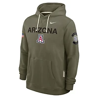 Men's Nike Olive Arizona Wildcats 2025 Military Appreciation Standard Issue Dri-FIT Hoodie