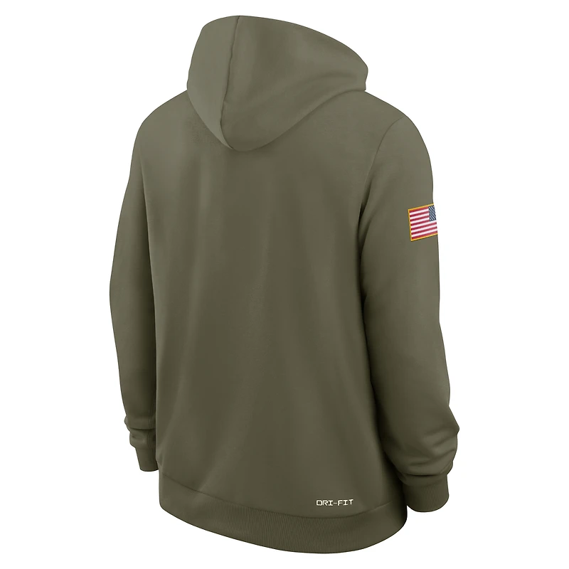 Men's Nike Olive Arizona Wildcats 2025 Military Appreciation Standard Issue Dri-FIT Hoodie