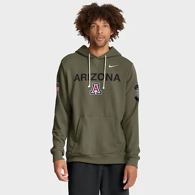 Men's Nike Olive Arizona Wildcats 2025 Military Appreciation Standard Issue Dri-FIT Hoodie