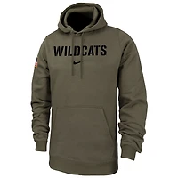 Sweat à capuche en polaire Nike Olive Arizona Wildcats Military Pack Club pour homme