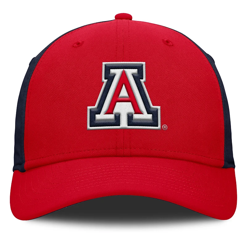 Casquette Nike rouge/bleu marine Arizona Wildcats 2025 Sideline Rise Local Performance Flex pour homme