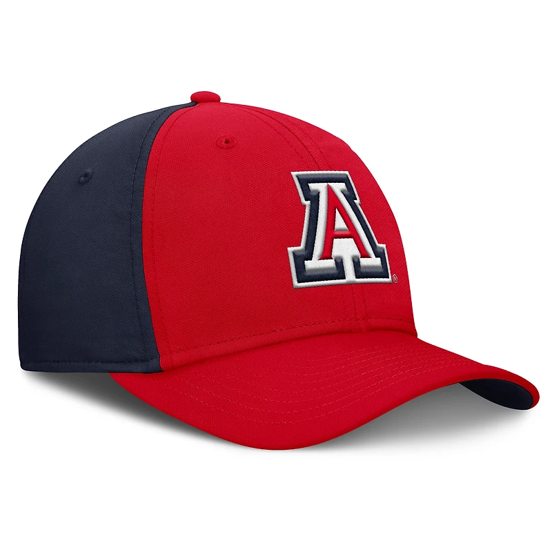 Casquette Nike rouge/bleu marine Arizona Wildcats 2025 Sideline Rise Local Performance Flex pour homme