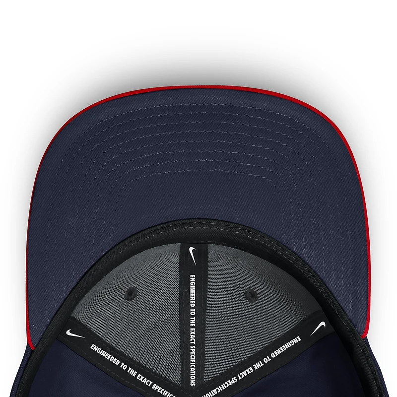 Casquette Nike rouge/bleu marine Arizona Wildcats 2025 Sideline Rise Local Performance Flex pour homme