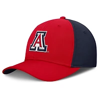 Casquette Nike rouge/bleu marine Arizona Wildcats 2025 Sideline Rise Local Performance Flex pour homme