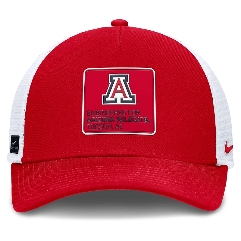 Men's Nike  Red/White Arizona Wildcats 2025 On-Field Rise Engineered Trucker Adjustable Hat