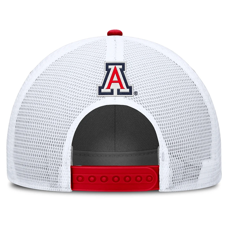 Men's Nike Red/White Arizona Wildcats 2025 On-Field Rise Patch Trucker Adjustable Hat