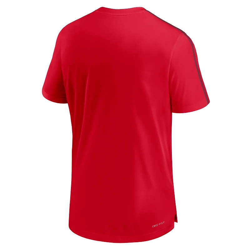 Haut Nike rouge Arizona Wildcats 2024 Sideline Coach Performance pour homme
