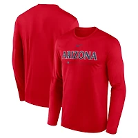 T-shirt à manches longues Nike rouge Arizona Wildcats 2025 Courtside Basketball Shootaround Legend Dri-FIT pour homme