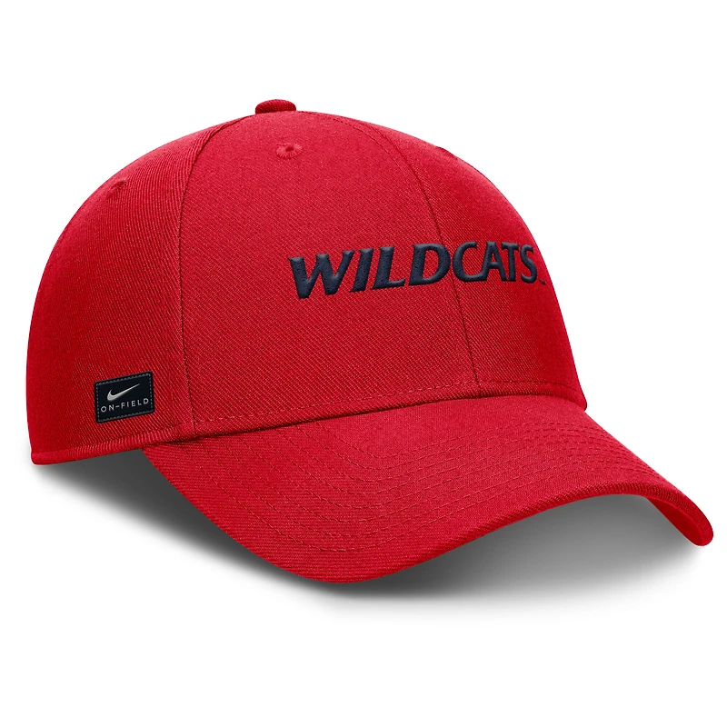 Casquette ajustable Nike blanche Arizona Wildcats 2025 On-Field Rise Performance pour homme