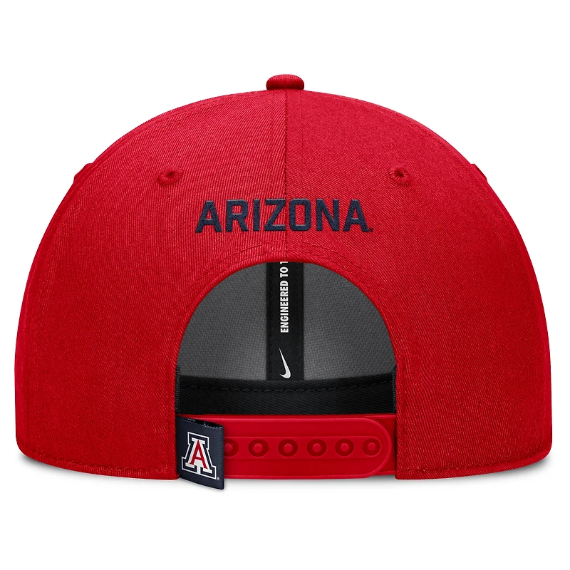 Casquette ajustable Nike rouge Arizona Wildcats 2025 On-Field Rise Performance pour homme