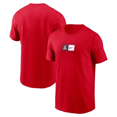 T-shirt Nike rouge pour homme avec logo Swoosh des Wildcats de l'Arizona