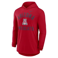 Men's Nike Red Arizona Wildcats Classic Arch Tri-Blend Dri-FIT Long Sleeve Hoodie T-Shirt