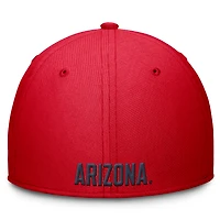 Casquette Nike Arizona Wildcats Rise Swoosh Dri-FIT Flex rouge pour homme