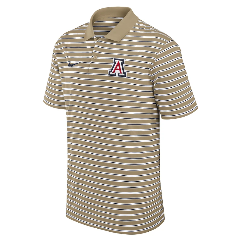 Polo Nike Tan Arizona Wildcats Athletic Prep à rayures Dri-FIT pour homme