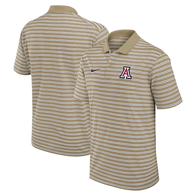 Polo Nike Tan Arizona Wildcats Athletic Prep à rayures Dri-FIT pour homme