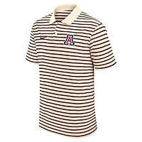 Polo Nike Tan Arizona Wildcats à rayures avec logo principal Dri-FIT pour homme