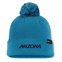 Bonnet en tricot à revers et pompon Nike Turquoise Arizona Wildcats Primetime Peak Campus pour homme