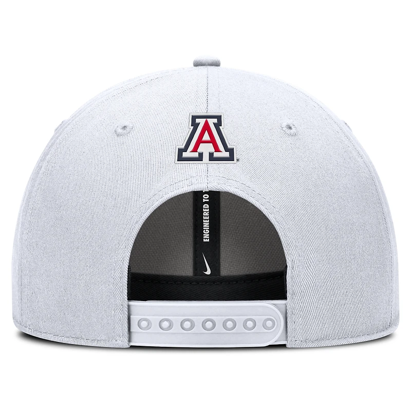 Men's Nike White Arizona Wildcats 2025 Sideline Rise Practice Adjustable Hat
