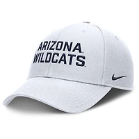 Casquette ajustable Nike blanche Arizona Wildcats 2025 Sideline Rise pour homme