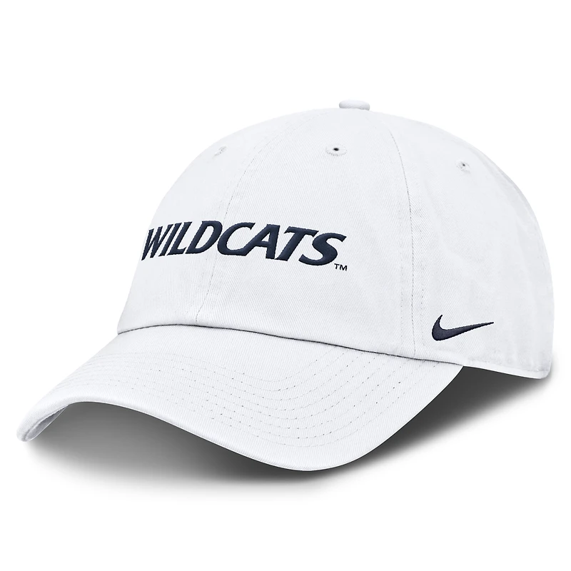 Casquette ajustable Nike blanche Arizona Wildcats Core Club Mascot Wordmark pour homme