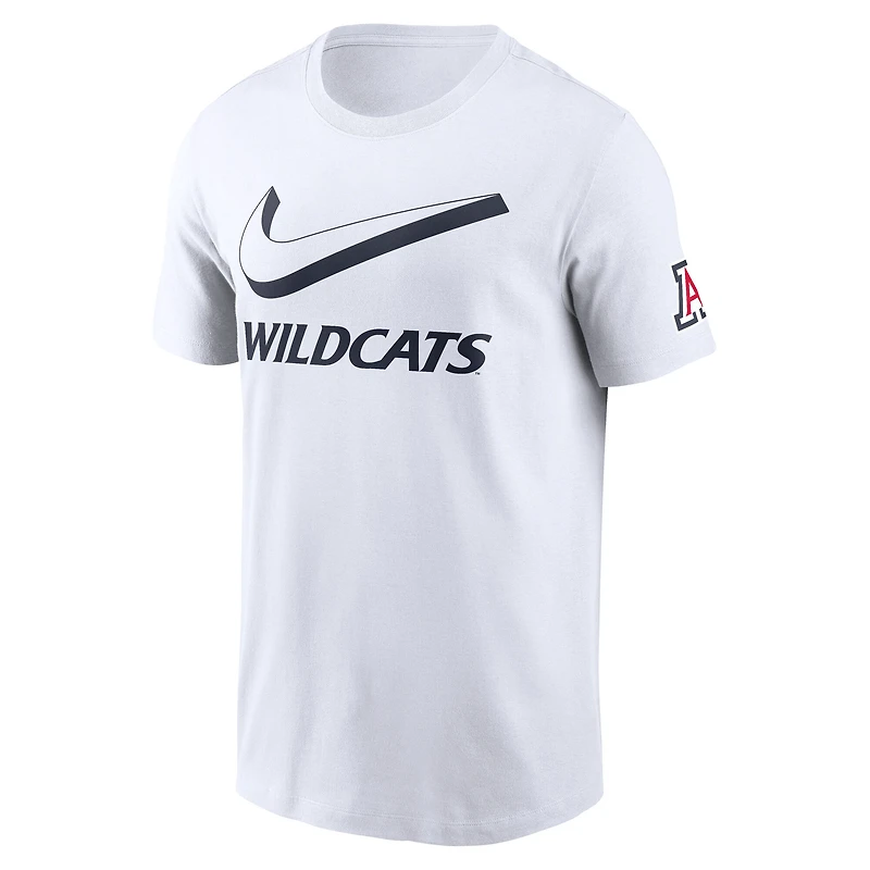 T-shirt Nike blanc Arizona Wildcats Primetime 2-Hit Swoosh pour homme