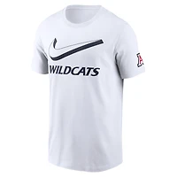 T-shirt Nike blanc Arizona Wildcats Primetime 2-Hit Swoosh pour homme