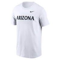T-shirt Nike pour hommes, blanc, Arizona Wildcats, Primetime Wordmark