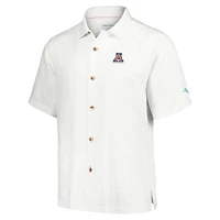 Men's Tommy Bahama White Arizona Wildcats Castaway Game Camp Button-Up Shirt