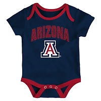 Ensemble de body trois pièces pour nouveau-né et nourrisson Outerstuff Arizona Wildcats All Day Play