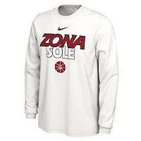 Nike  White Arizona Wildcats 2023 On Court Bench Long Sleeve T-Shirt
