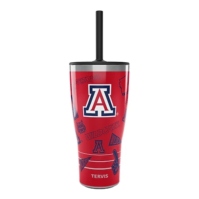 Gobelet Tervis Arizona Wildcats de 30 oz avec couvercle en paille