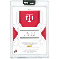 Tetairoa McMillan Arizona Wildcats Autographed 2025 Panini National Treasures Collegiate Tri-Color Relic #63 #3/10 Rookie Card