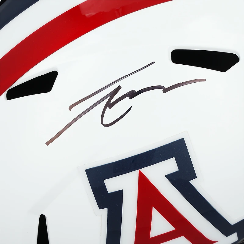 Casque réplique Riddell blanc Speed ​​autographié par Tetairoa McMillan, joueur des Arizona Wildcats