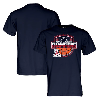 Unisex Blue 84 Navy Arizona Wildcats 2026 Big 12 Men's Basketball Regular Season Champions T-Shirt