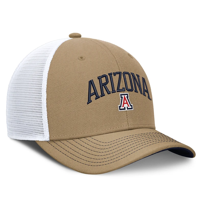 Unisex Nike  Navy/White Arizona Wildcats Primetime Arched Trucker Adjustable Hat