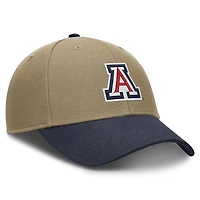 Unisex Nike Beige/Navy Arizona Wildcats Primetime Rise Dri-FIT Adjustable Hat