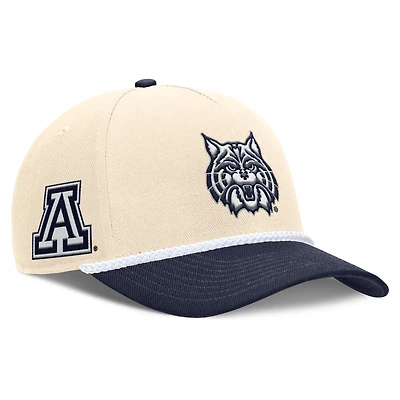 Unisex Nike Natural Arizona Wildcats 2026 Primetime Natural 5-Panel Rope 2-Tone Rise Hat