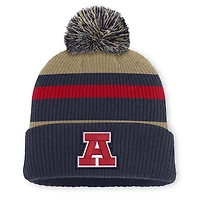 Bonnet unisexe Nike bleu marine/beige Arizona Wildcats Legacy à rayures et pompon