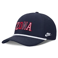 Casquette unisexe Nike bleu marine Arizona Wildcats 2026 Basketball Refresh 5 panneaux à taille corde