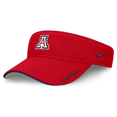 Unisex Nike Red Arizona Wildcats 2025 Dugout Softball Ace Performance Adjustable Visor