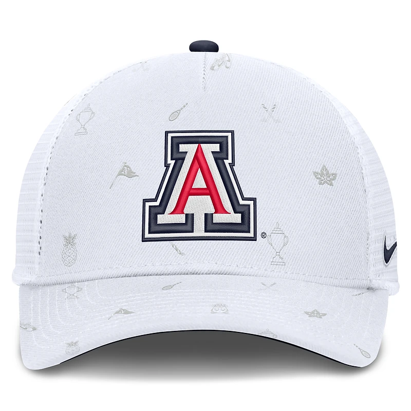 Unisex Nike  White Arizona Wildcats Country Club Golfin' Rise Trucker Adjustable Hat