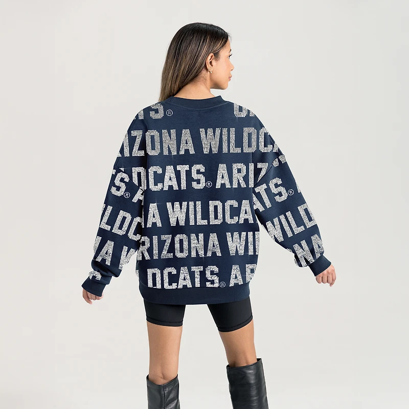 Women's Gameday Couture  Navy Arizona Wildcats Hype Era Sweatshirt