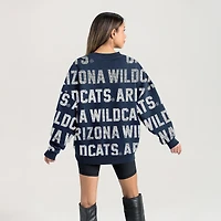 Women's Gameday Couture  Navy Arizona Wildcats Hype Era Sweatshirt