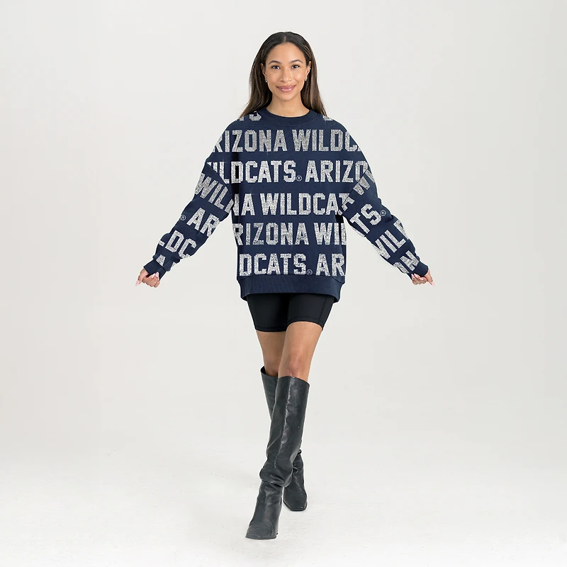 Women's Gameday Couture  Navy Arizona Wildcats Hype Era Sweatshirt