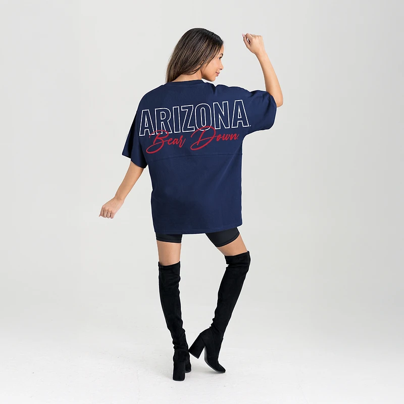 Women's Gameday Couture Navy Arizona Wildcats Oversized Back at Ya T-Shirt