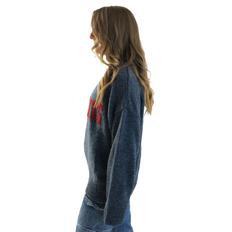 Women's Gameday Social  Navy Arizona Wildcats Oversized Varsity Sweater