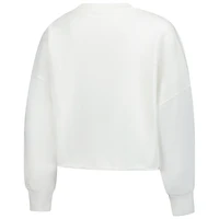 Women's Gameday Social White Arizona Wildcats Phipps Cropped Sweatshirt